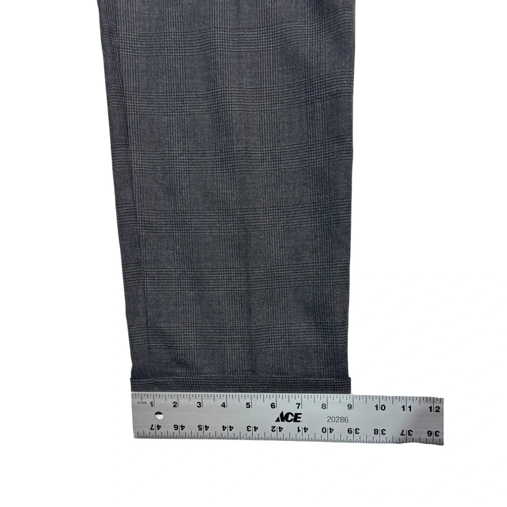 vtg 90s Joseph Abboud 40R 32x32 Gray Glen Plaid 2pc Pant Suit Wool USA Pleated
